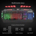Zestaw klawiatura mysz Rii RK900 USB RGB gamingowa układ de do gier Zestaw klawiatura mysz Rii RK900 USB RGB gamingowa układ de do gier