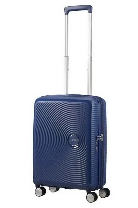 Walizka kabinowa American Tourister Soundbox Spinner 55/20 - Midnight Navy Walizka kabinowa American Tourister Soundbox Spinner 55/20 - Midnight Navy