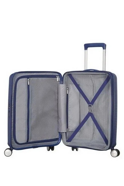 Walizka kabinowa American Tourister Soundbox Spinner 55/20 - Midnight Navy Walizka kabinowa American Tourister Soundbox Spinner 55/20 - Midnight Navy