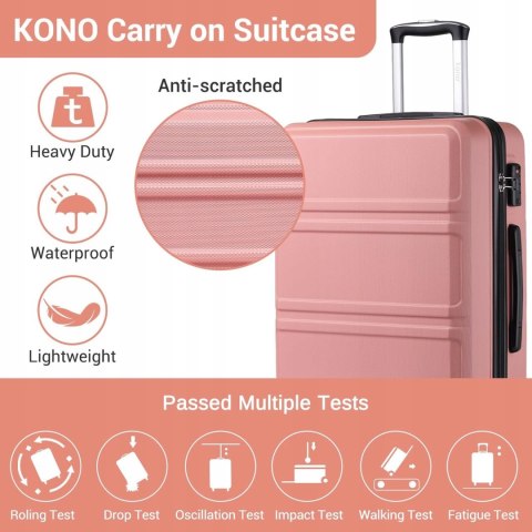 Kono Modny bagaż podręczny lekka walizka podróżna z twardą obudową ABS