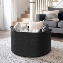 Maliton Black Basket, Czarny kosz do przechowywania, 50x35 cm
