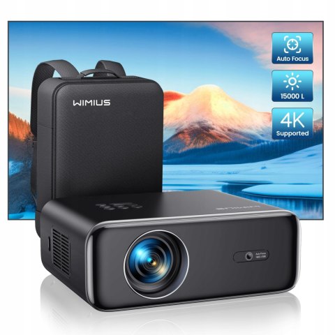 Projektor Wimius P62 1080P 480ANSI 20000:1 WIFI 6 AUTOFOKUS ZOOM BLUETOOTH