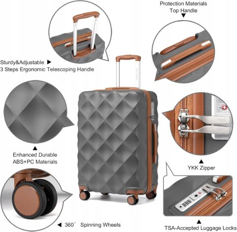 WALIZKA British Traveller K2395L 28-calowa ultralekka walizka ABS