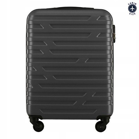 WITTCHEN Walizka kabinowa 54X39X23 CM 38L. ABS geometryczny GRAFIT