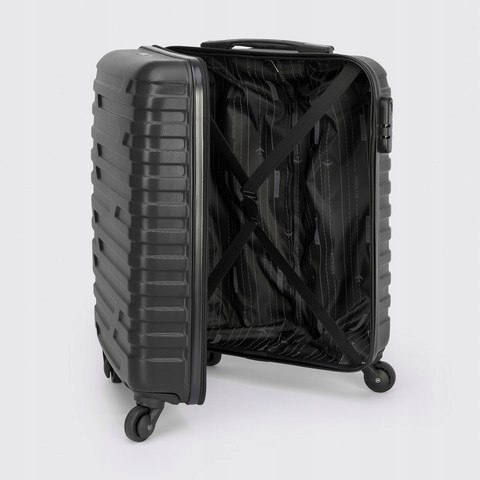 WITTCHEN Walizka kabinowa 54X39X23 CM 38L. ABS geometryczny GRAFIT