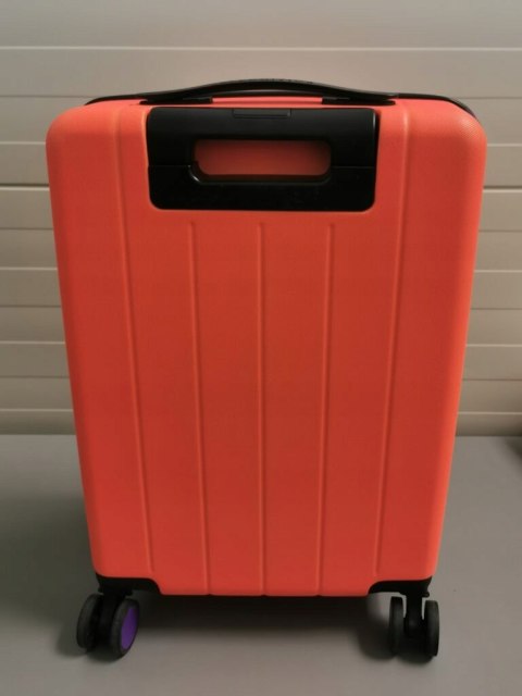 Walizka Kabinowa, Ciche i Skrętne Kółka 360°, Zamek TSA, ABS, Pomarańczowy