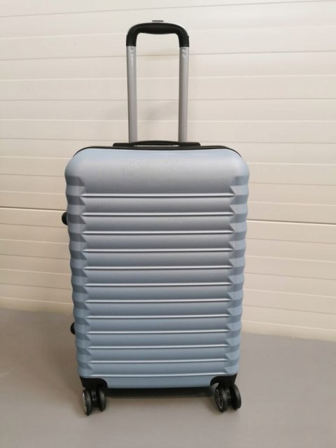 Zestaw twardych walizek walizka kabinowa 53 cm, średnia 63 cm i kosmetyczka