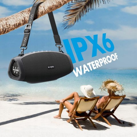 Duży Głośnik Bluetooth 70W Przenośny Boombox Bas Powerbank W-KING X-10