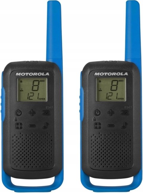 Motorola Mobility T62 Krótkofalówka, Niebieski/Czarny, 2 Sztuki