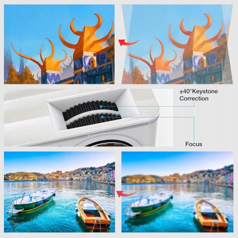 Nicpow Native projektor 7500 lumenów 1080p Full HD