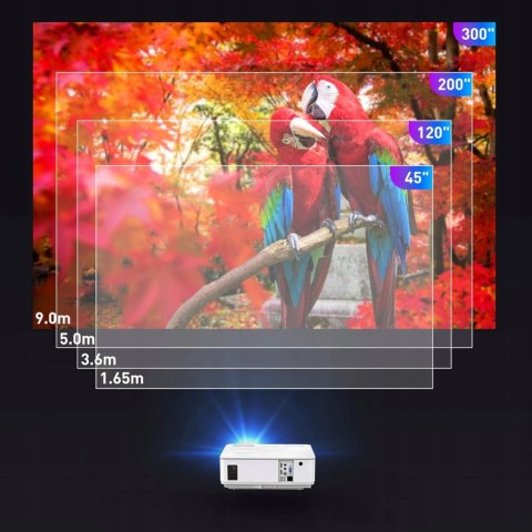 Nicpow Native projektor 7500 lumenów 1080p Full HD