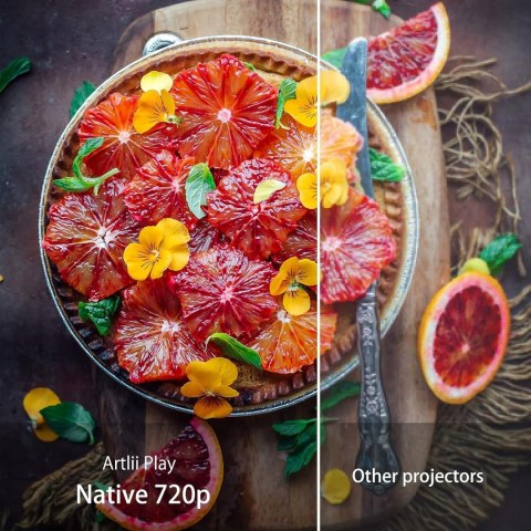 Projektor Artlii play Android 9.0 1080p korekcja 4d 1280 x 720