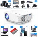 Projektor Puxinat WiFi 1080p Full HD 200 ANSI, przenośny mini projektor LCD