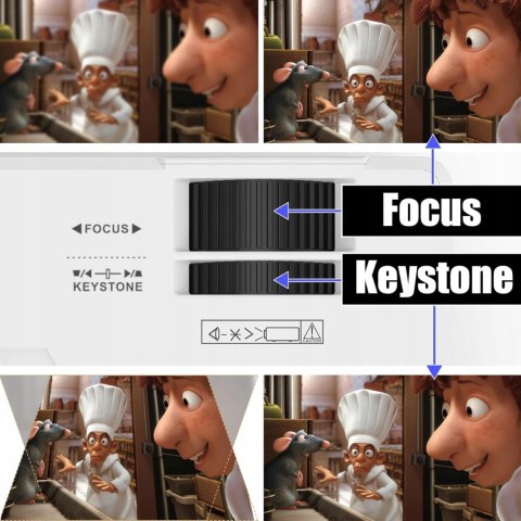 Projektor Puxinat WiFi 1080p Full HD 200 ANSI, przenośny mini projektor LCD