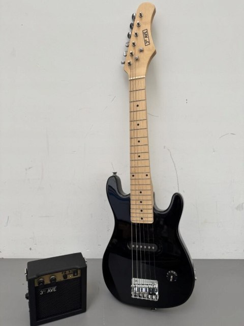 Gitara Elektryczna 1/4 ze wzmacniaczem 3rd avenue Czarna