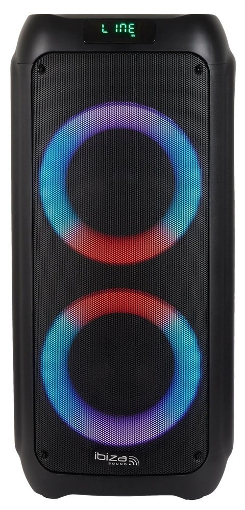 Głośnik przenośny Ibiza LYRA400 czarny głośnik akumulatorowy 2x6,5"-300W