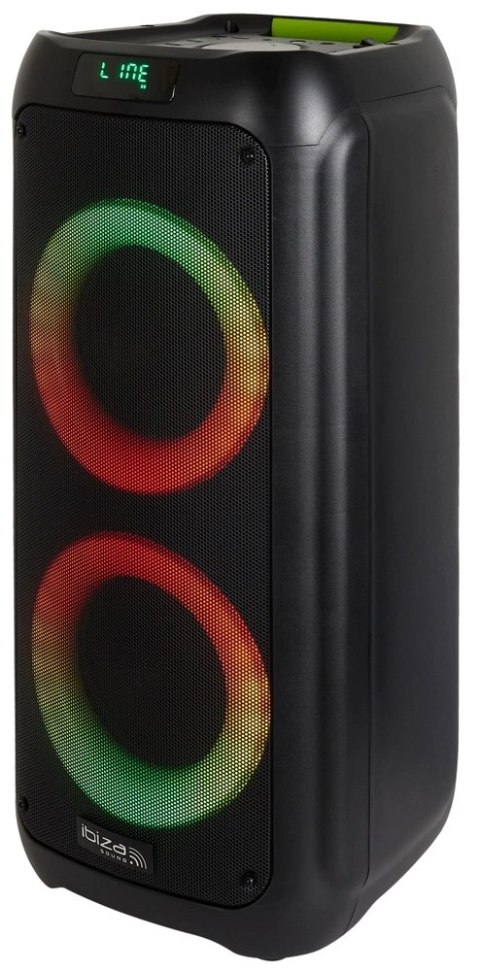 Głośnik przenośny Ibiza LYRA400 czarny głośnik akumulatorowy 2x6,5"-300W