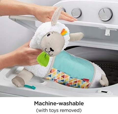 Lama Rośnij ze mną 4w1 Przytulanka Wałek Fisher