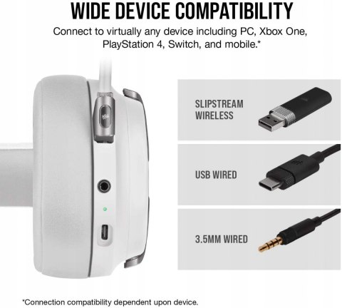 Słuchawki Corsair Virtuoso RGB Wireless Biały HiT