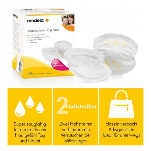 Medela Jednorazowe wkładki do karmienia biały 60 szt.