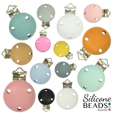 Silicone BEADS Klips do Smoczka dla Niemowląt Dzieci zestaw 4 klipsów