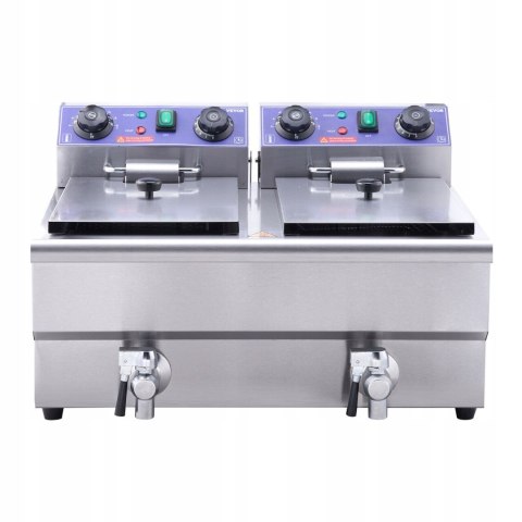 VEVOR Komercyjna frytkownica elektryczna, pojemność 24 l,