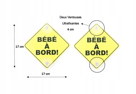Znak Dziecko w samochodzie po francusku Bébé à Bord