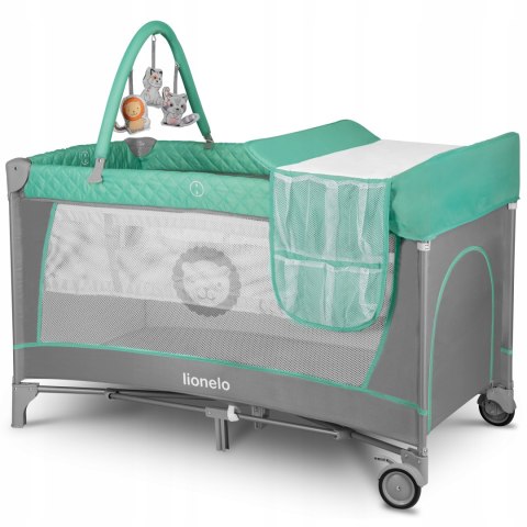 Łóżeczko turystyczne Lionelo 84 x 125 cm odcienie zieleni