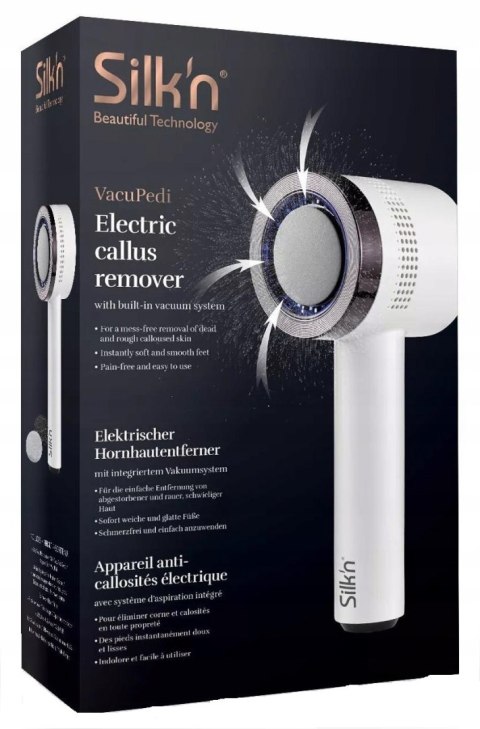 Elektryczny pilnik do stóp Silk'n VacuPedi czarny z systemem próżniowym