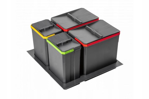 Kosz na śmieci plastik GTV 44l szary