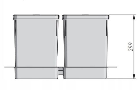 Kosz na śmieci plastik GTV 44l szary