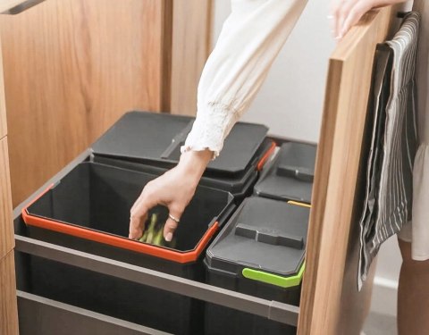 Kosz na śmieci plastik GTV 44l szary