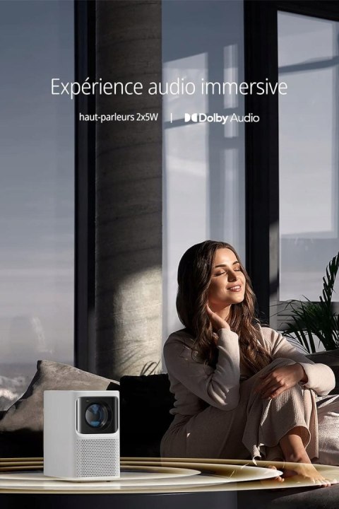 PROJEKTOR Emotn N1 500 ANSI 1080P, WiFi 5G i BT NERFLIX I HBO BIAŁY