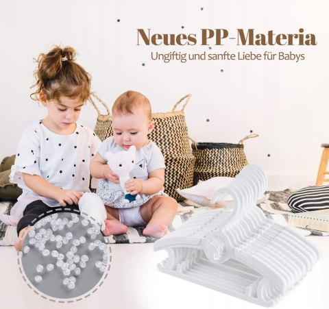 HOUISM OZDOBNY REGULOWANY WIESZAK NA UBRANIA DZIECIĘCE 24 SZT.