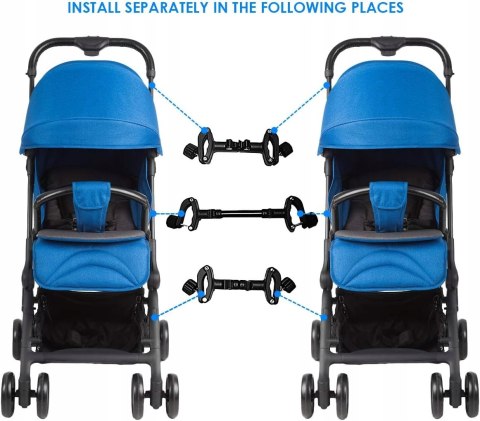 Łącznik do wózka spacerowego Baby Stroller 3 szt
