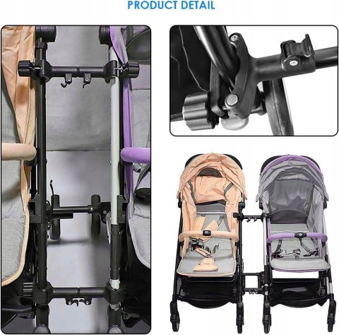 Łącznik do wózka spacerowego Baby Stroller 3 szt