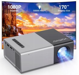 Mini projektor LED HD 1080p HDMI USB VAMVO VF300