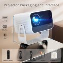 Projektor HIPPUS M11 z WiFi 6 i Bluetooth, projektor 1080P natywny 500 ANSI