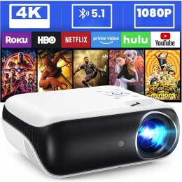 Projektor LED HOPVISION T6 FULL HD 4K BLUETOOTH 9500 LM KINO DOMOWE