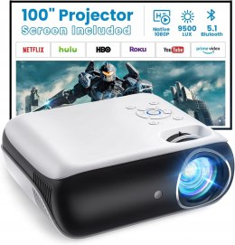 Projektor LED TOPVISION H1 - FULL HD, 10000:1 9500LUM ZOOM CYFROWY KEYSTONE