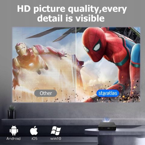 Przenośny projektor staratlas l36 LCoS (150 lm, wbudowana bateria, HDMI)