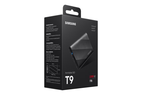 Dysk zewnętrzny SSD Samsung T9 1TB Czarny MU-PG1T0B/EU