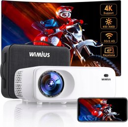 PROJEKTOR VIDEO WIMIUS W6 5G WIFI BLUETOOTH 5.2 4K RZUTNIK 1080P 60 HZ PRO