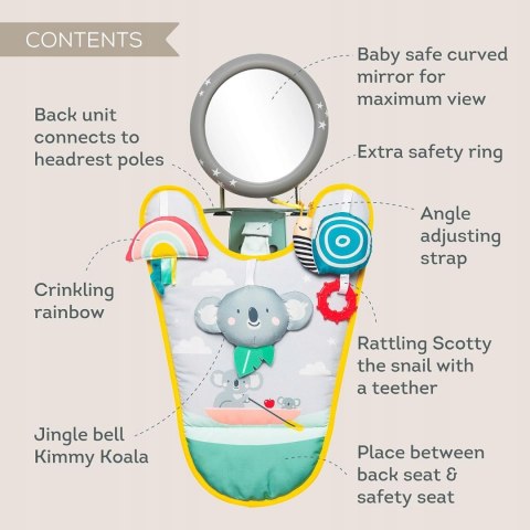 TAF TOYS koala lusterko centrum aktywności do auta