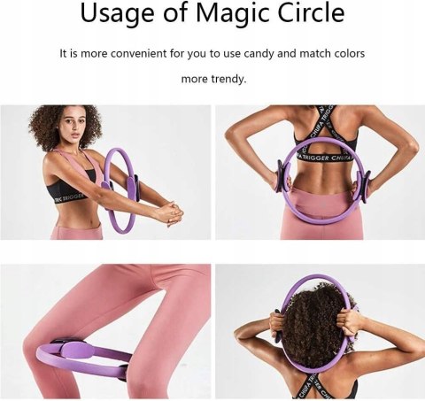 Koło do ćwiczeń Ring Yoga Pilates fioletowe