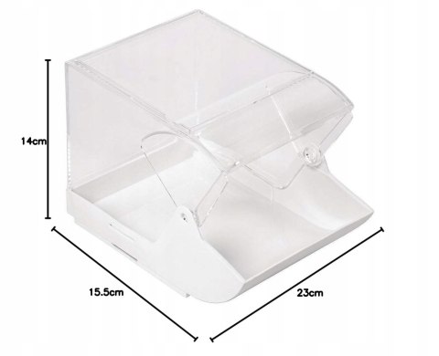 APS uniwersalne plastikowe pudełko PP do przechowywania 23x14x15cm