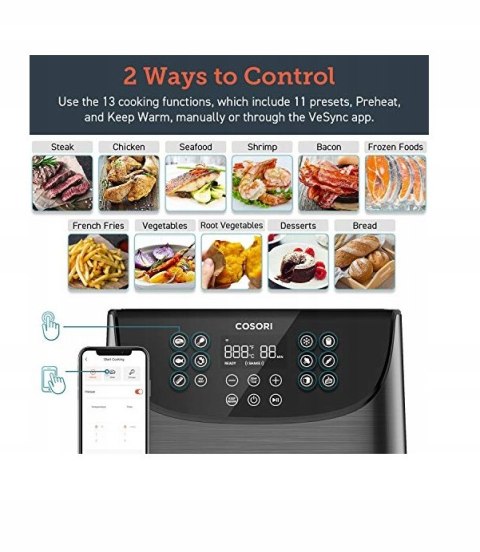 Frytkownica beztłuszczowa Cosori CS158-AF 1700 W 5,5 l