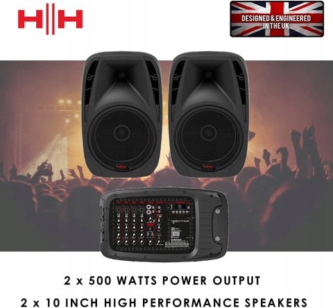 HH Electronics VECTOR by HH VRC-210 2 x 500 W 6-kanałowy mikser z Bluetooth