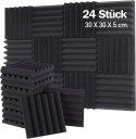 Mata wygłuszająca, panele akustyczne 30 x 30 x 5 cm 24 sztuki AUSLET