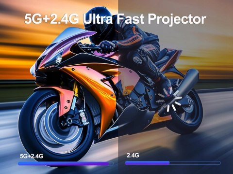 Mini rzutnik YEEFONM HY300, 4K Full HD 1080p 180°, przenośny projektor